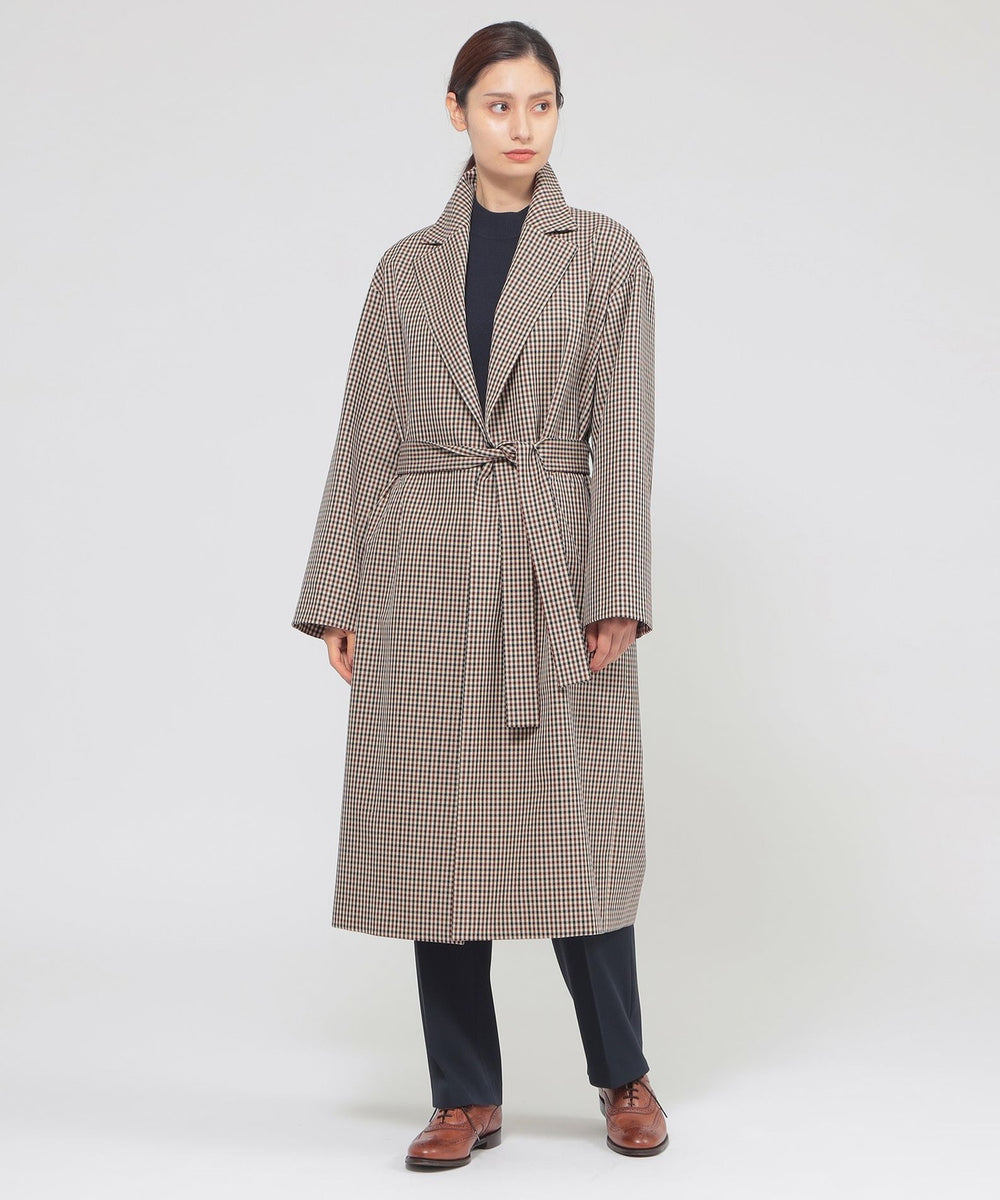 Paul Stuart ポールスチュアート　ウールモヘアチェックコート グレンチェックウール コート(コート)｜Paul Stuart(ポール