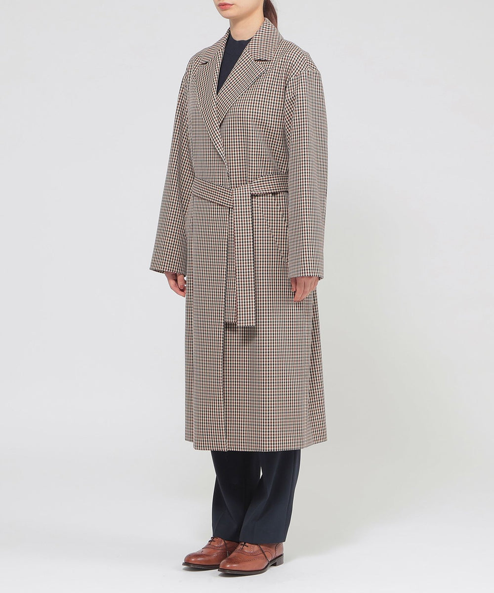 新品タグ付★ポールスチュアート★チェック柄　ステンカラーコート 新品タグ付☆ポールスチュアート☆チェック柄 ステンカラー