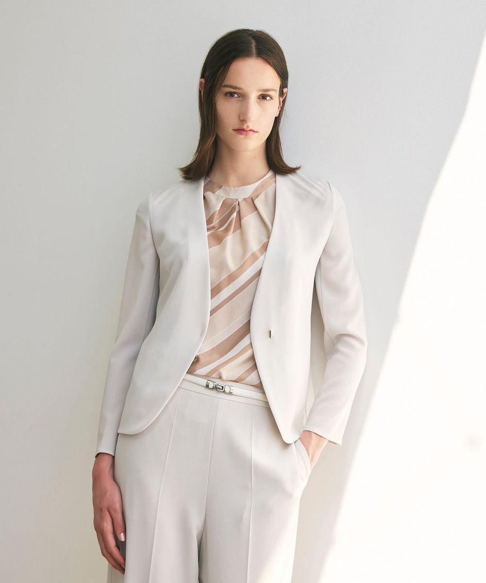 ウォッシャブル】ライトジョーゼット ジャケット(ジャケット)｜Paul