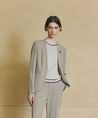 ウォッシャブル】トリアセジョーゼット ジャケット(ジャケット)｜Paul