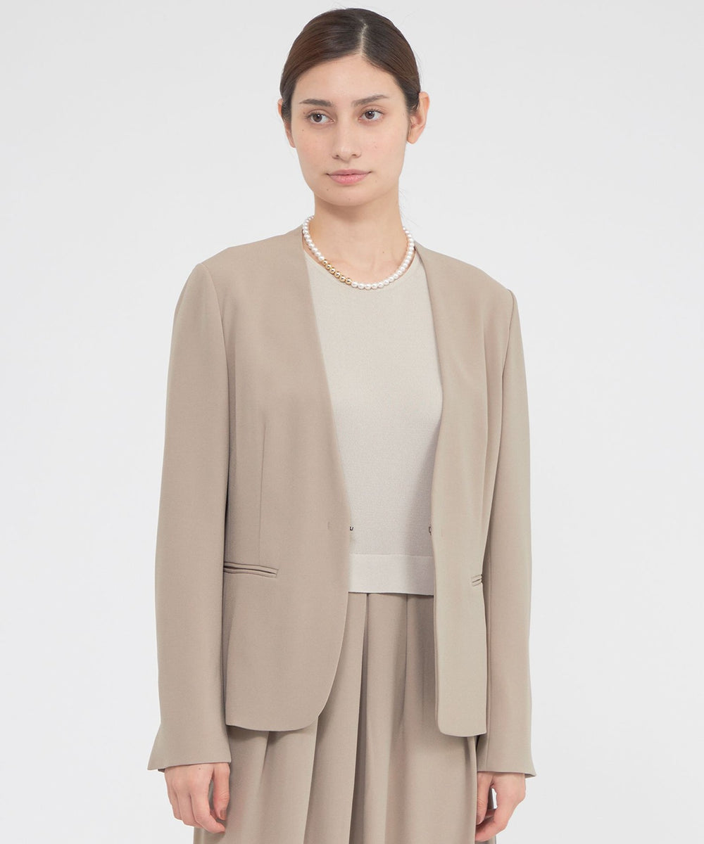 ウォッシャブル】トリアセジョーゼット ジャケット(ジャケット)｜Paul