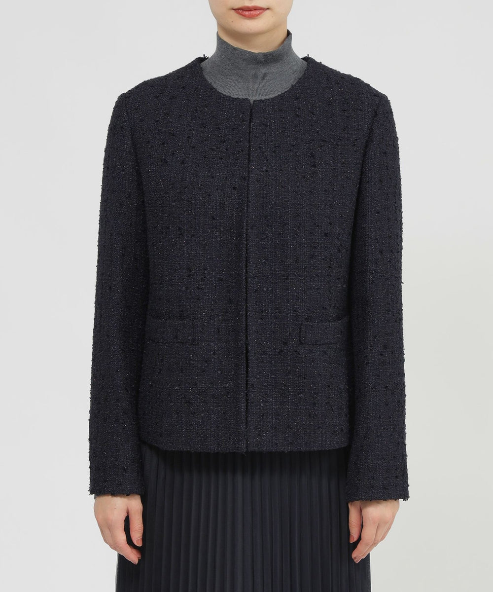 新品ポールスチュアート８　光沢感が上品なリリヤンツイード　スカート/11号　Ｌサイズ相当 フィルムモールツイード ジャケット(ジャケット)｜Paul Stuart(ポール