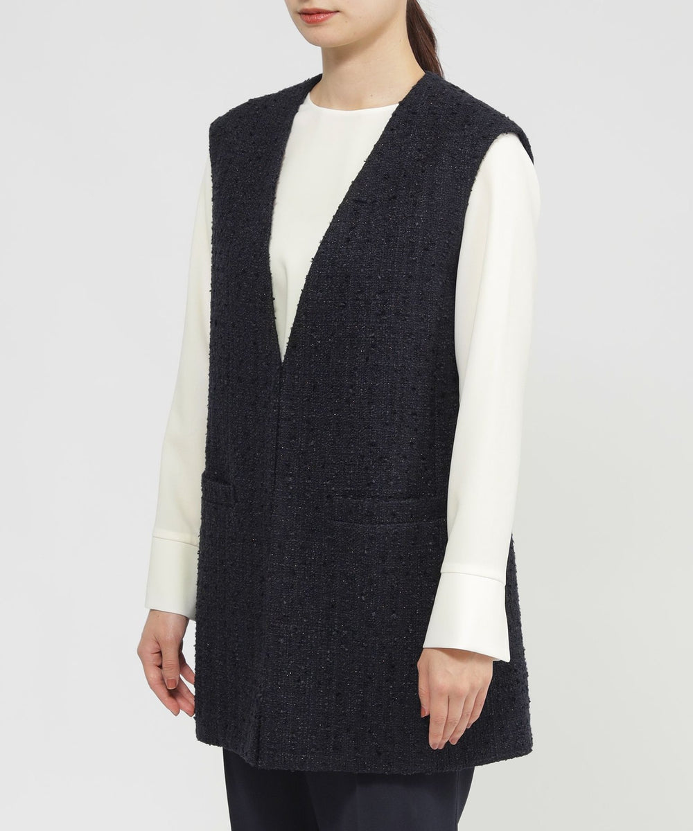 ラメツイードジレ LOULOU WILLOUGHBY】ジオリカラメツイードジレ