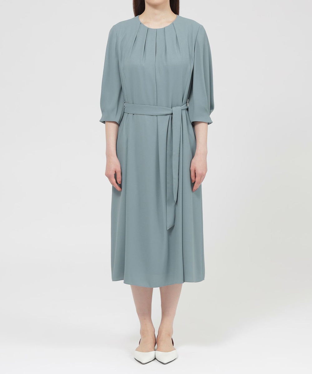 ウォッシャブル】バックサテンジョーゼット ワンピース(ワンピース