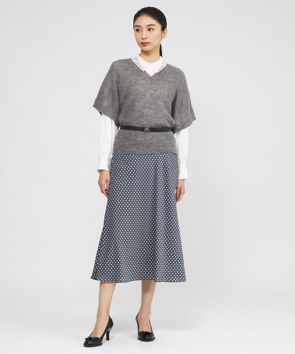 ウォッシャブル】ストレッチダブルサテン ブラウス(トップス)｜Paul