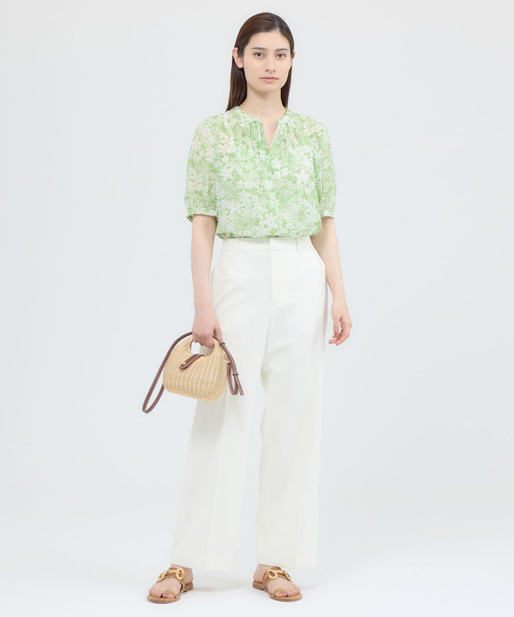 tovho トヴホ ブラッシュ バック プルーオーバー フラワー柄 トップス ウォッシャブル】ブラッシュフラワー ブラウス(トップス)｜Paul