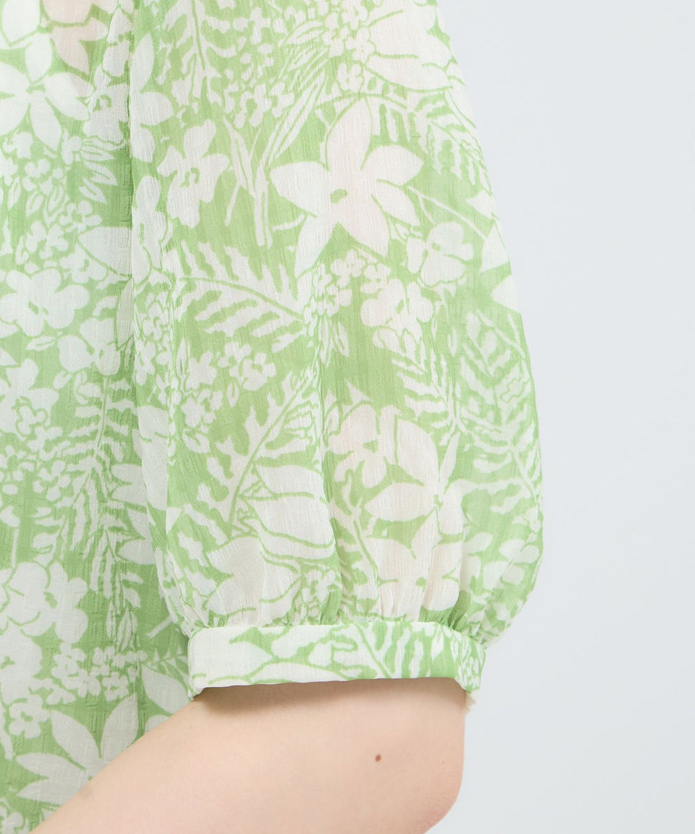 ウォッシャブル】ブラッシュフラワー ブラウス(トップス)｜Paul