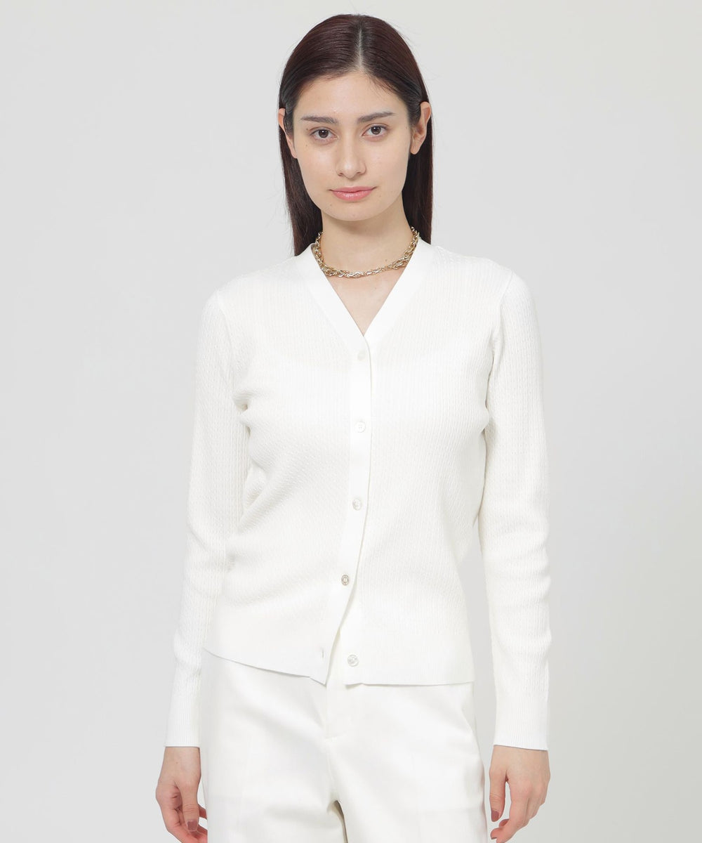 ウォッシャブル】ヴィスコースストレッチ カーディガン(トップス