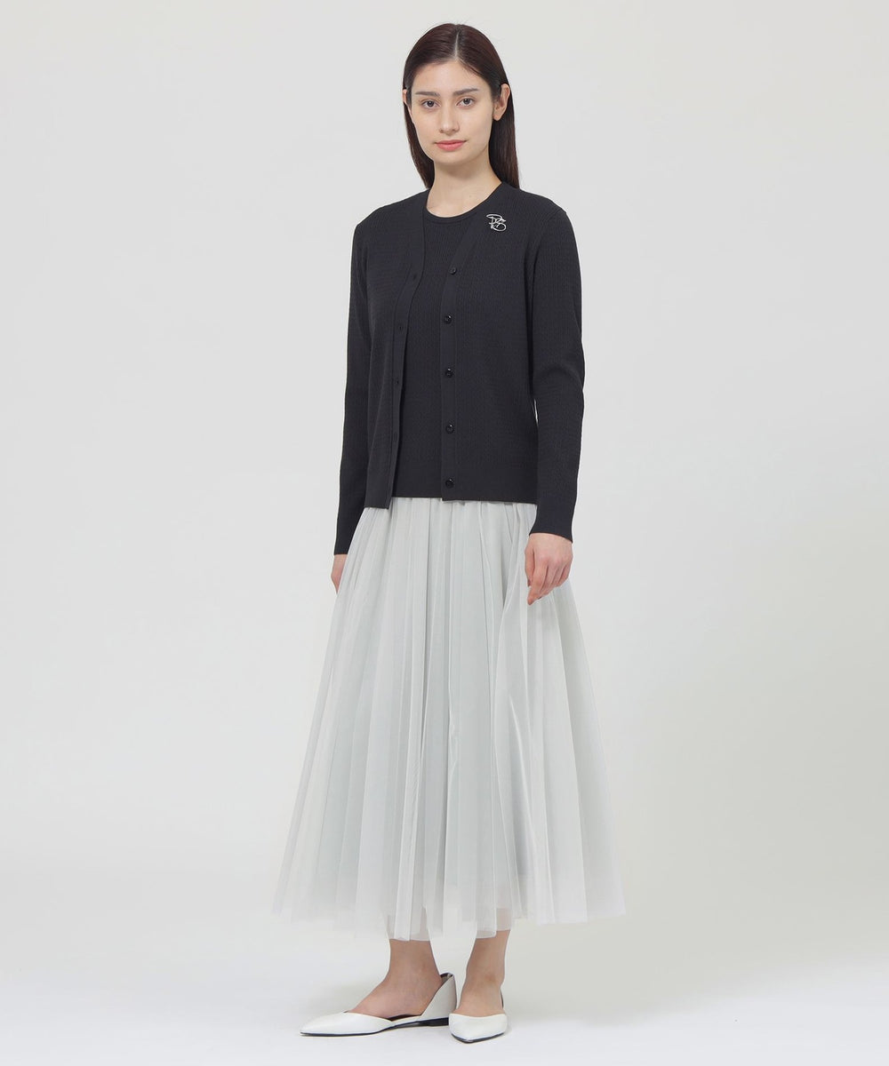 ウォッシャブル】ヴィスコースストレッチ カーディガン(トップス