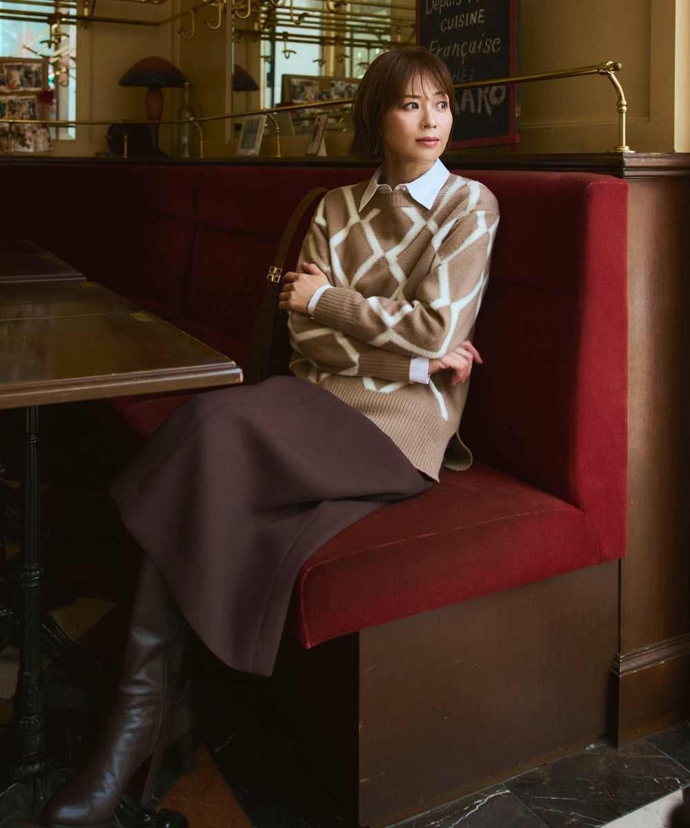 Nikkei magazine掲載】ウールダブルサテン スカート(スカート)｜Paul