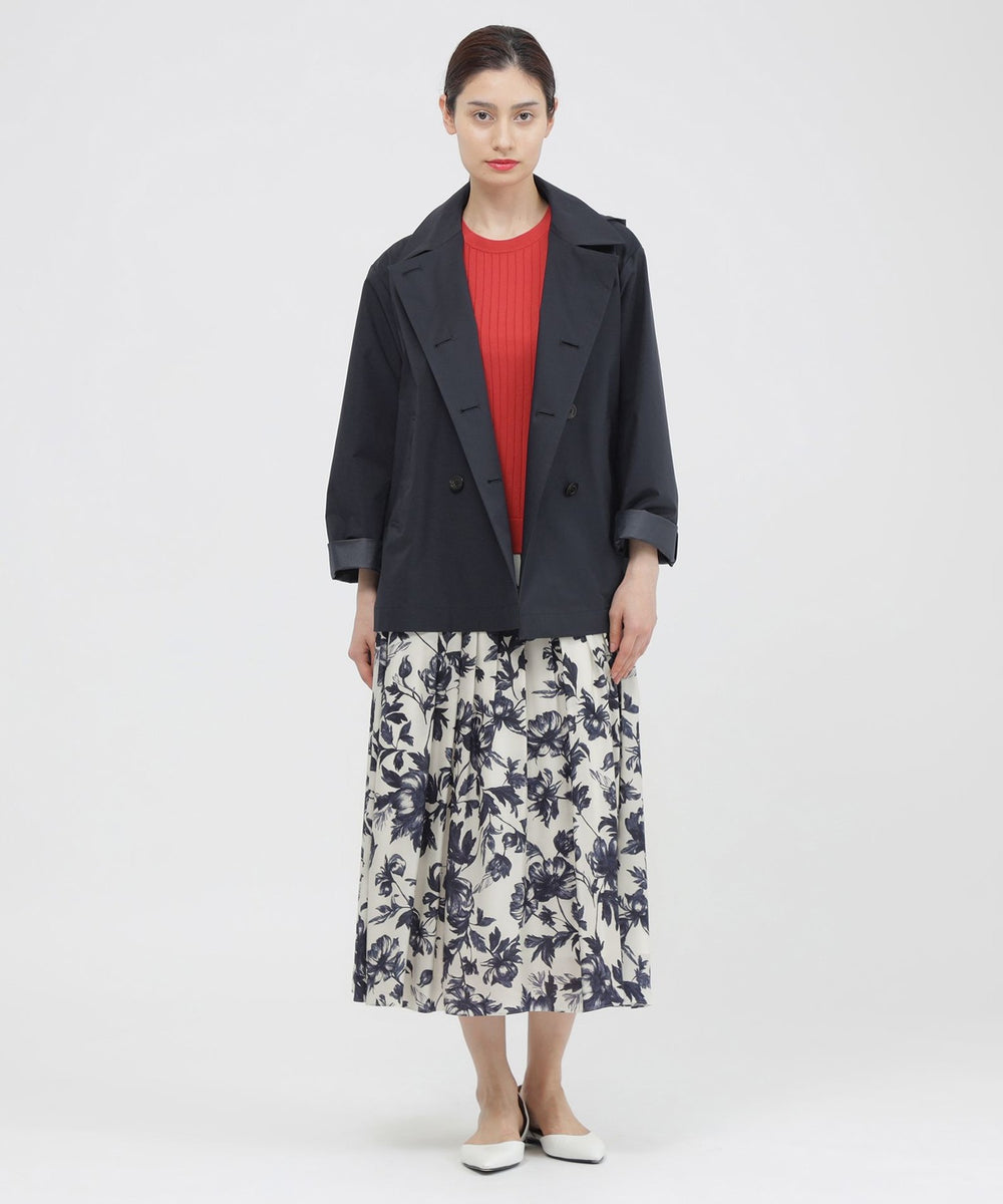 ウォッシャブル/接触冷感】シアーフラワープリント スカート(スカート