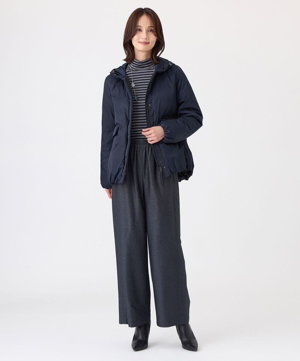 トランスワーク グリーンダウン フード取外可 ダウンコート 46 黒 グリーンダウン】ソフトサテンダウン(コート)｜TRANS WORK(トランス