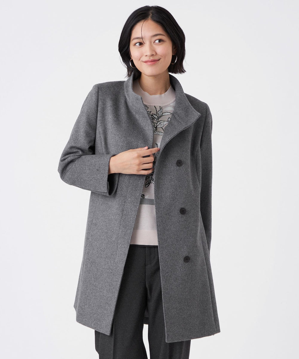 WORK【極美品】カシミヤ混 ウールメルトン コート XS カシミヤ混メルトンウールコート(コート)｜TRANS WORK(トランスワーク