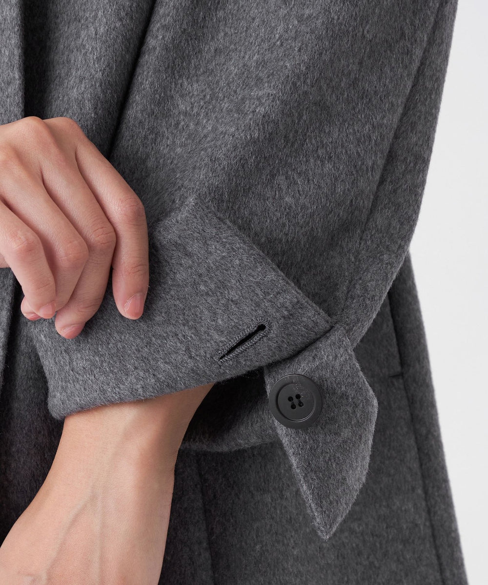 WORK【極美品】カシミヤ混 ウールメルトン コート XS カシミヤ混メルトンウールコート(コート)｜TRANS WORK(トランスワーク