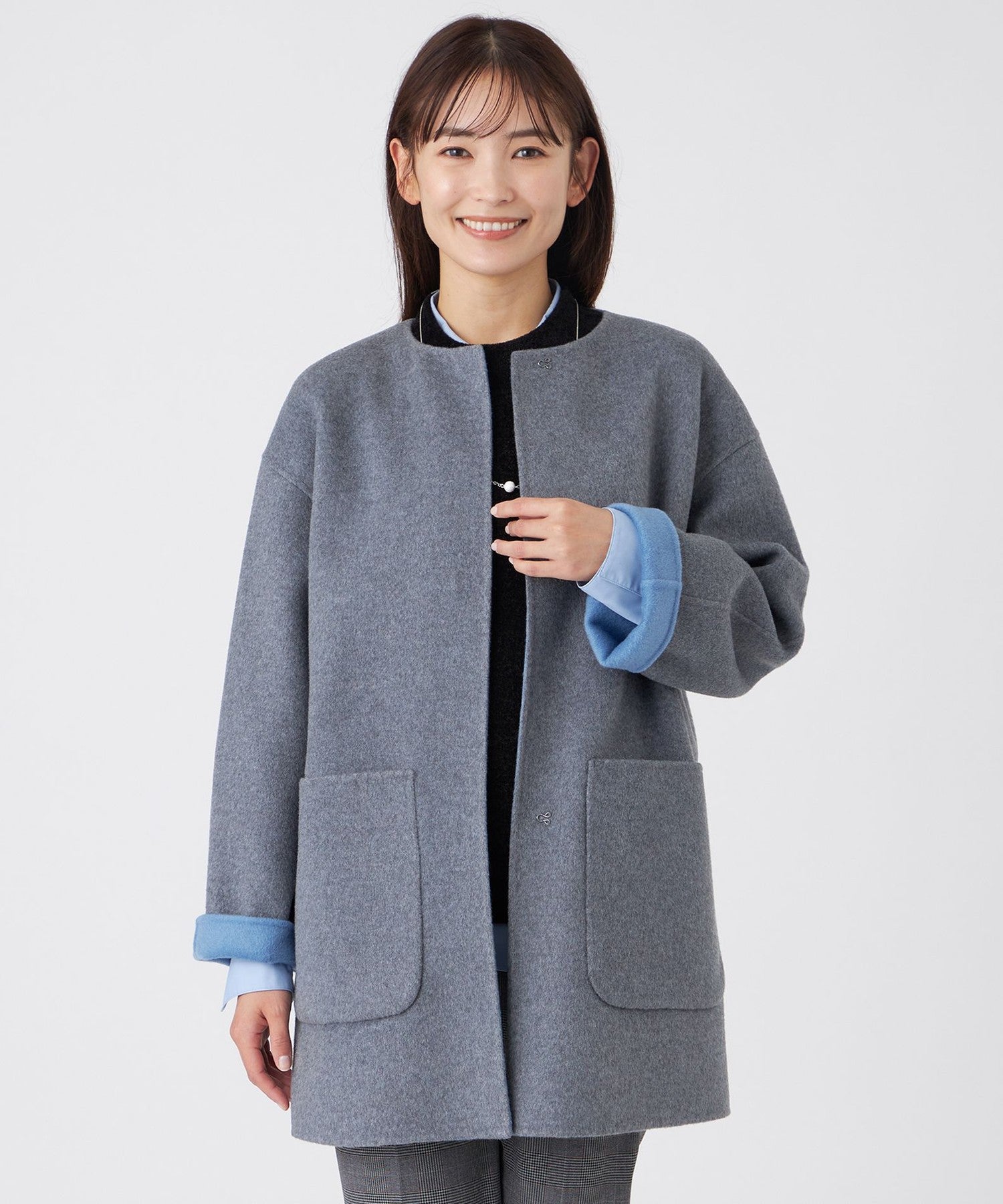 美品✨TRANS WORK三陽商会　リバーシブル　フーデットリバーコート　2XL ウォッシャブル】リバーシブルバイカラーリバーメルトンコート(コート