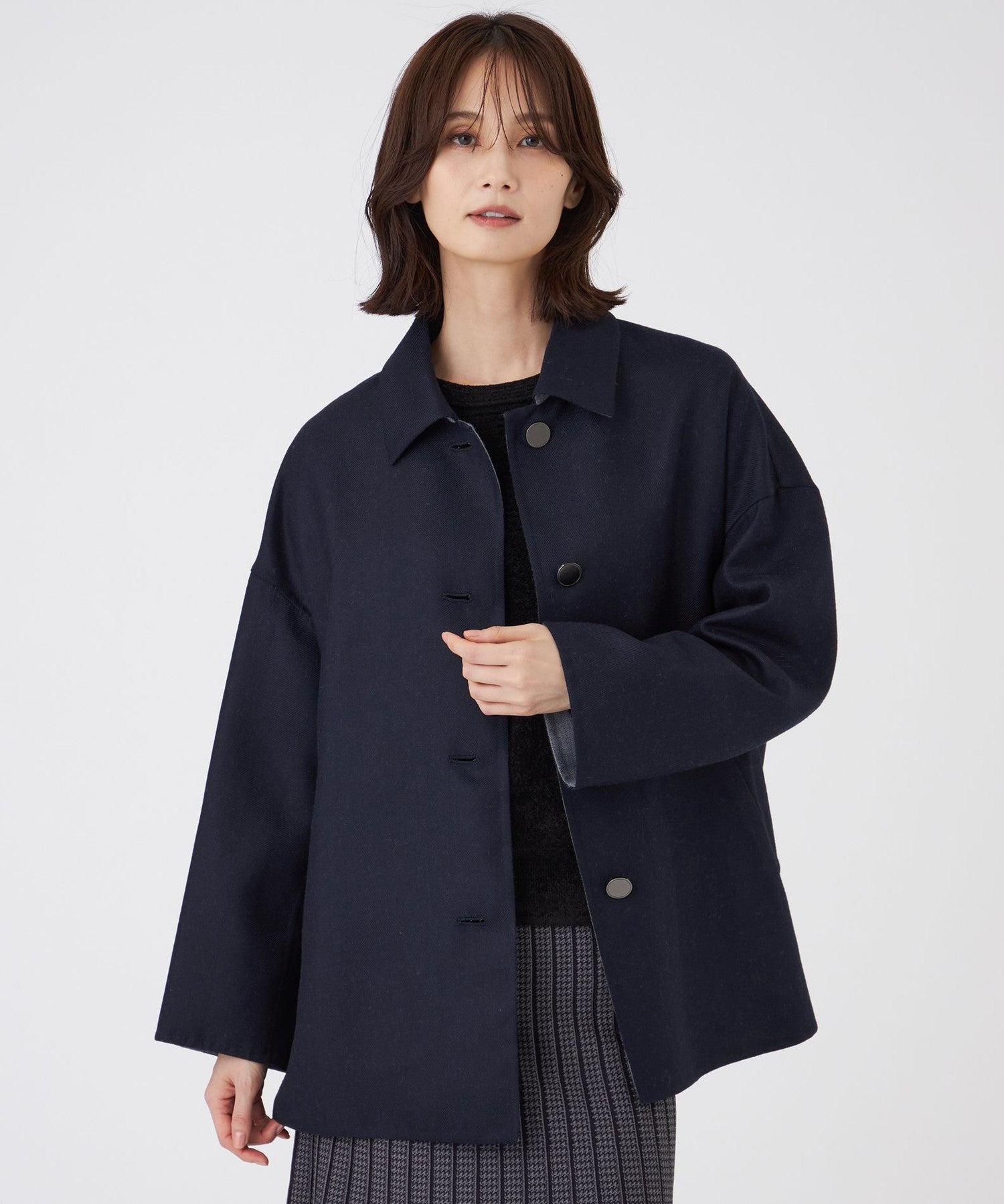 美品✨TRANS WORK三陽商会　リバーシブル　フーデットリバーコート　2XL 梳毛リバーコート(コート)｜TRANS WORK(トランスワーク)のファッション