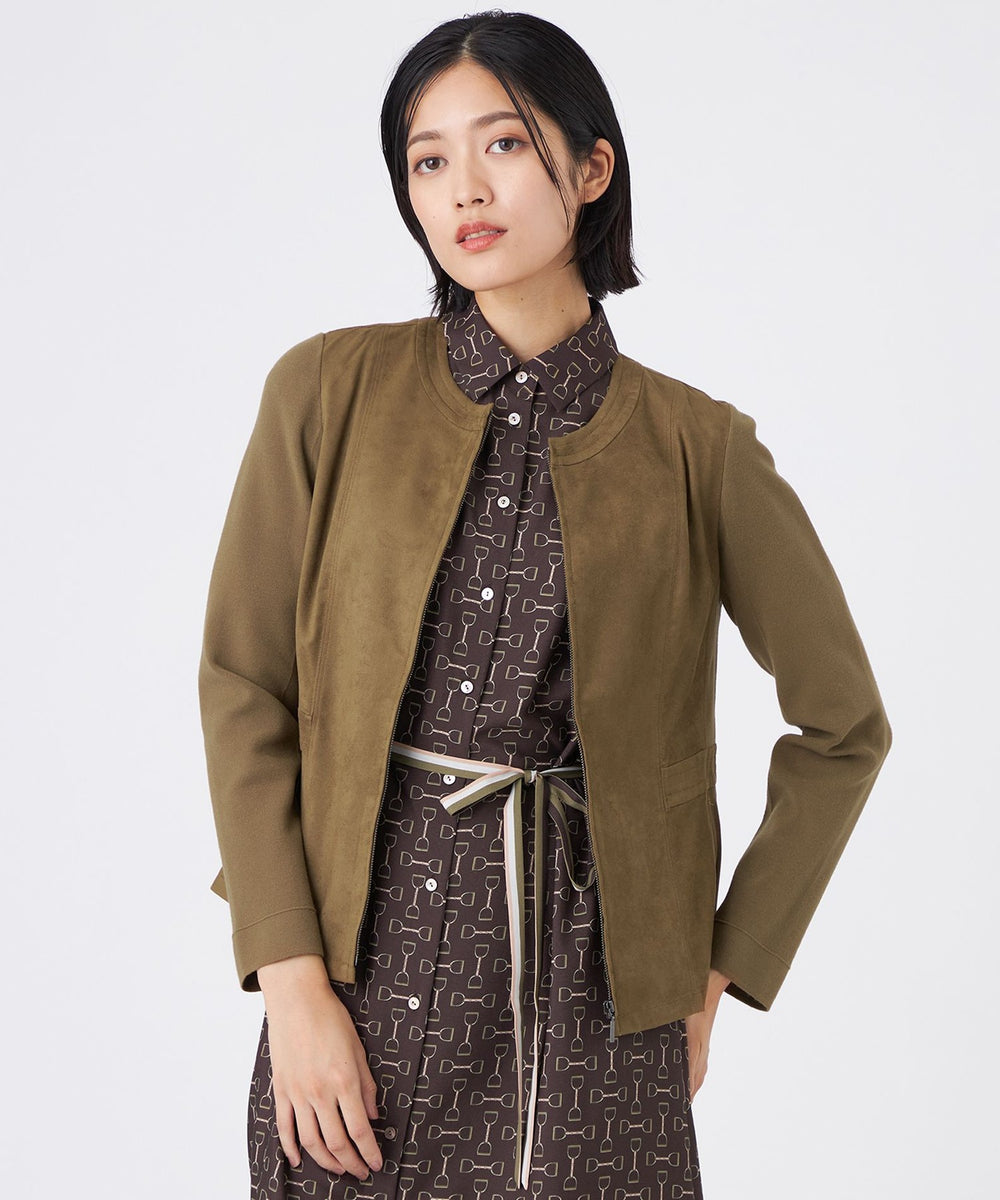 ウォッシャブル】ストレッチスエードジャケット(ジャケット)｜TRANS