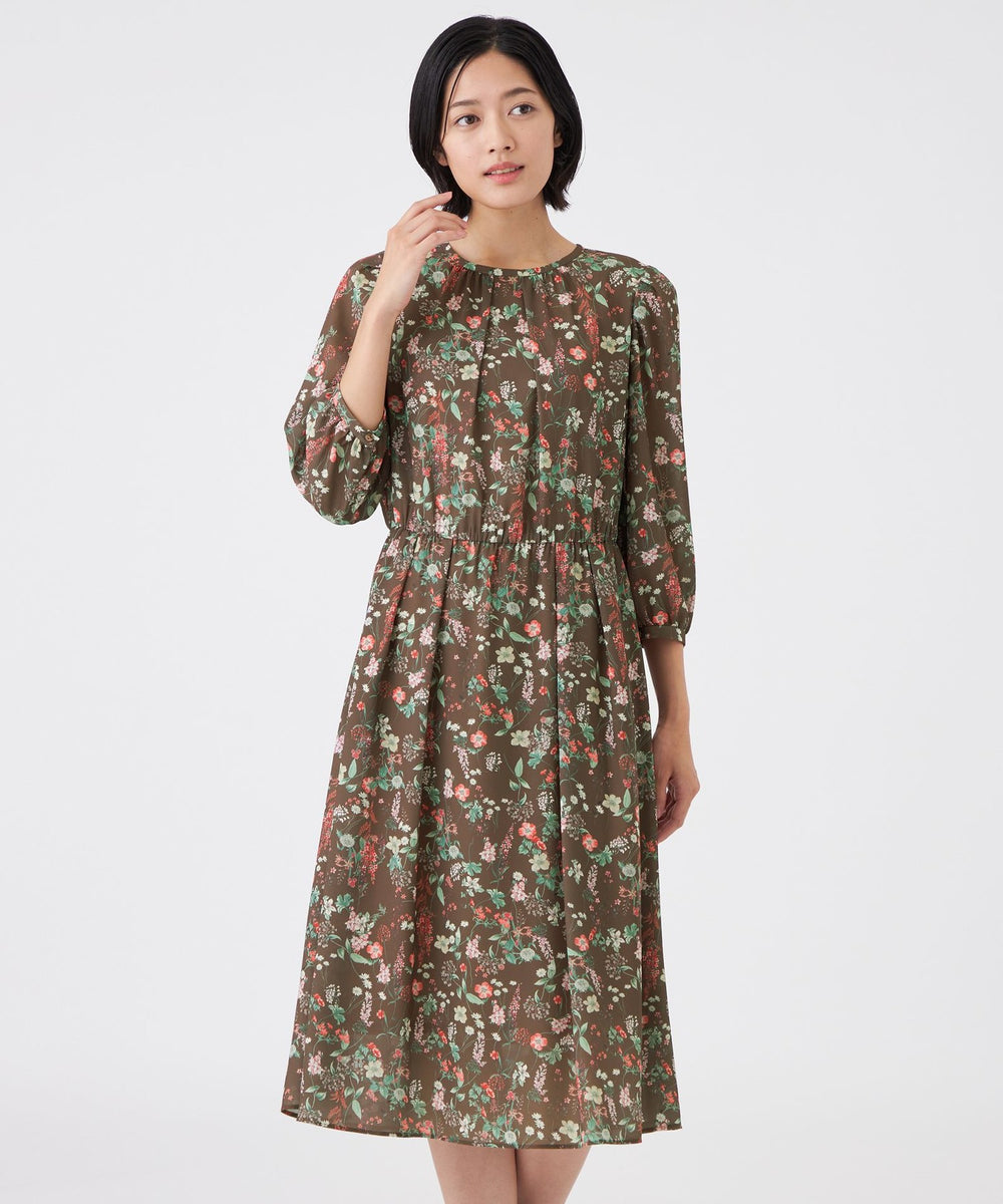 ウォッシャブル】BOHOプリントワンピース(ワンピース)｜TRANS WORK