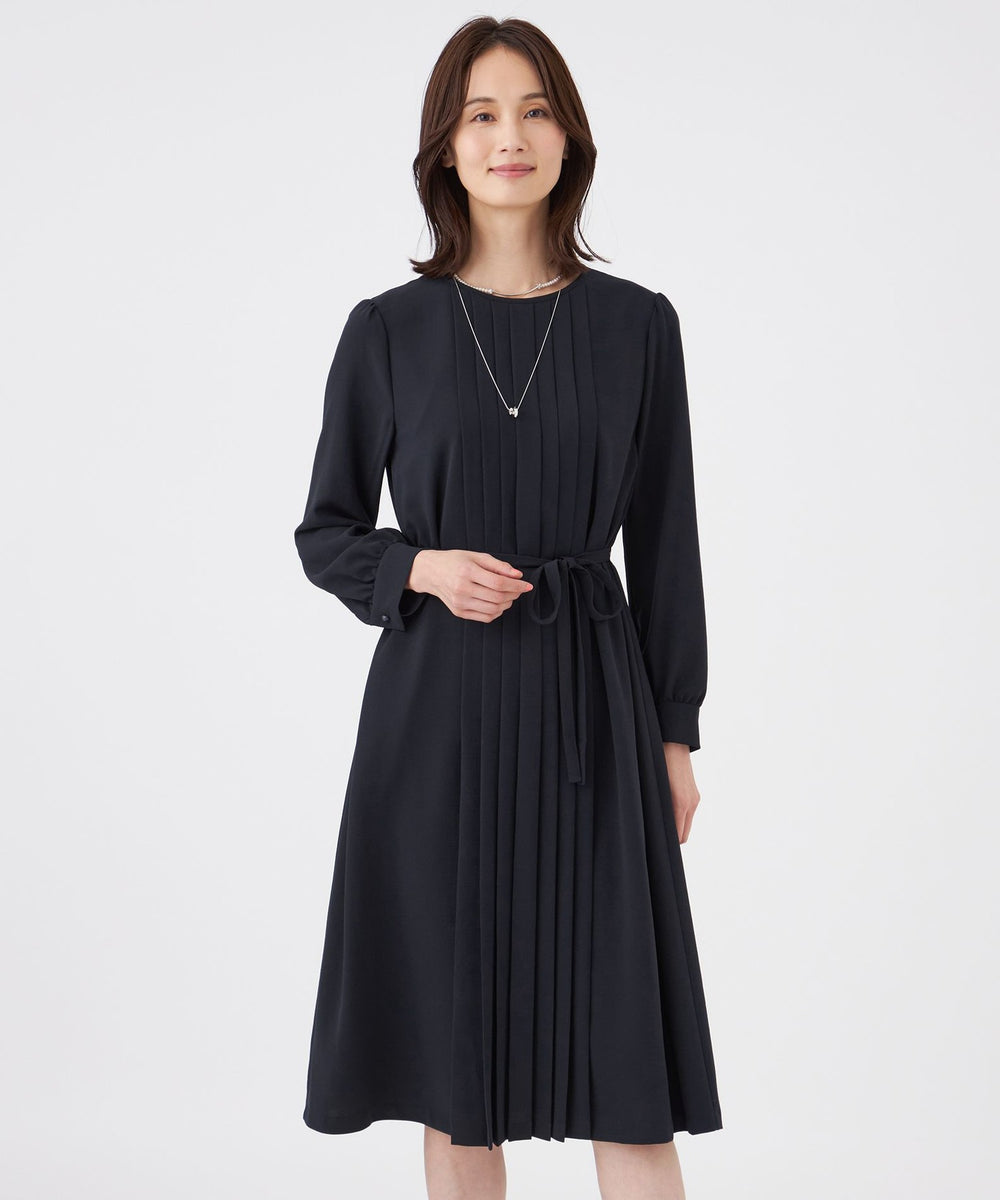 ウォッシャブル・UV・防しわ】ストレッチジョーゼットワンピース