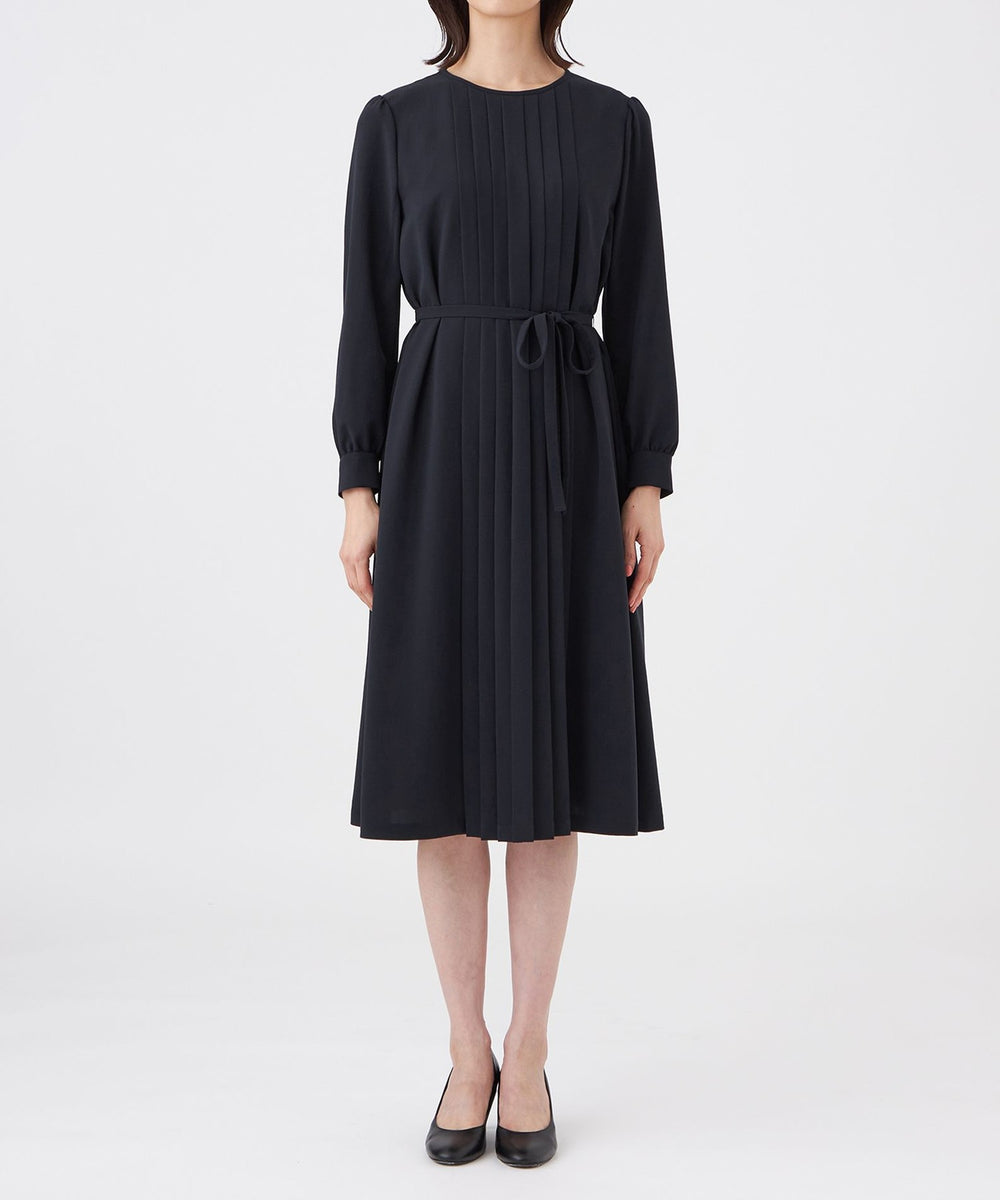 ウォッシャブル・UV・防しわ】ストレッチジョーゼットワンピース