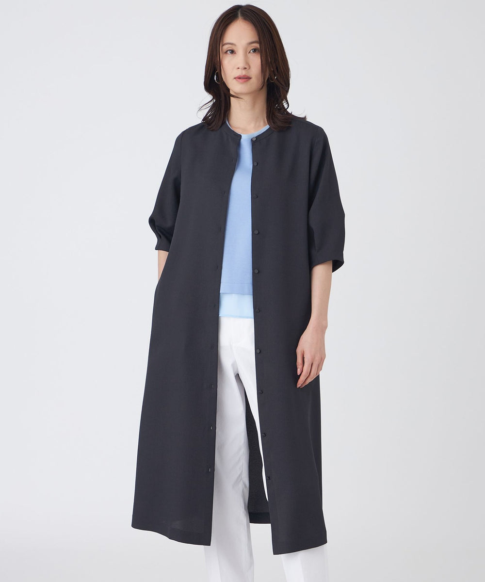 タグ付き新品 トランスワーク【ウォッシャブル】ワンピース ¥39,600 ウォッシャブル】ダブルクロスレースコンビサックドレス(ワンピース