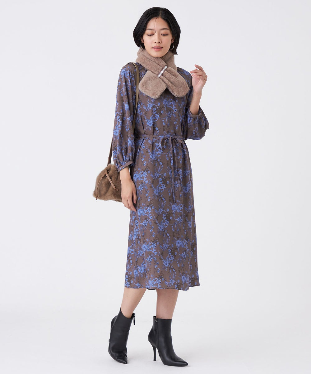 エッチングフラワープリント(ワンピース)｜TRANS WORK(トランスワーク