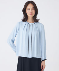 ウォッシャブル】バックサテンジョーゼットブラウス(トップス)｜TRANS