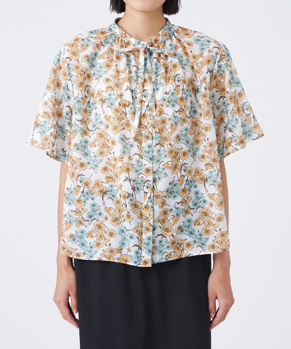 ウォッシャブル】フラワープリントブラウス(トップス)｜TRANS WORK