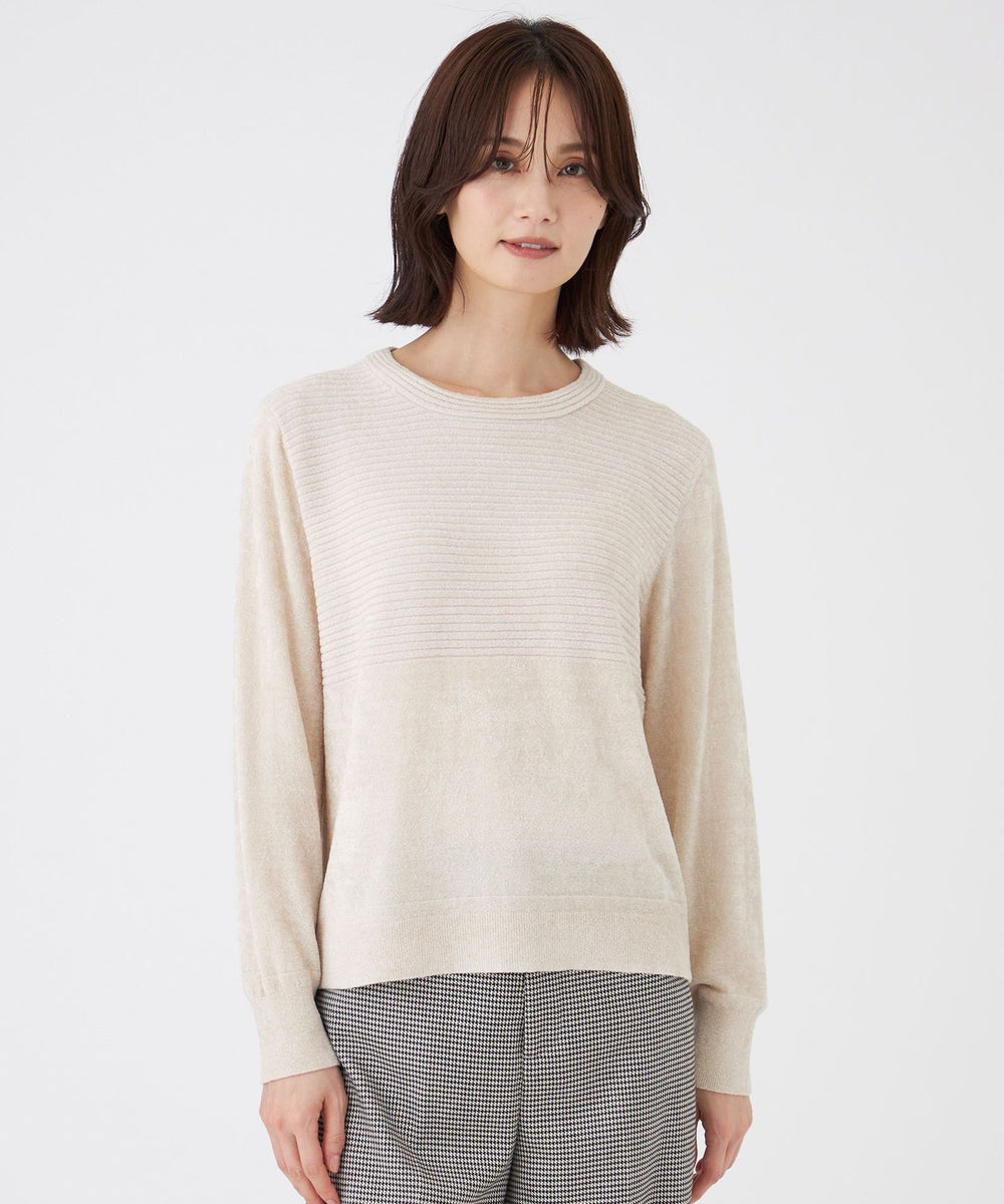 ウォッシャブル】モールヤーン×TEXBRIDプルオーバー(トップス)｜TRANS