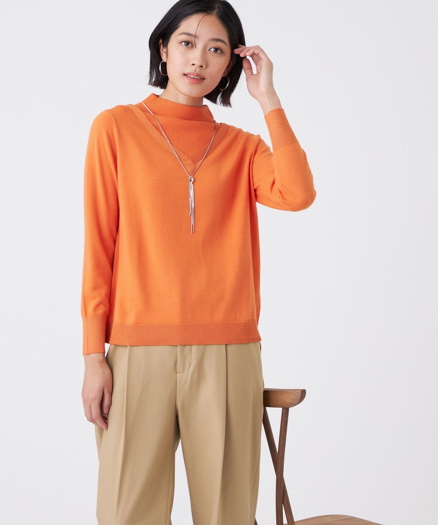 2211-U1N1965780__,80,モデル身長167cm 着用サイズ：38