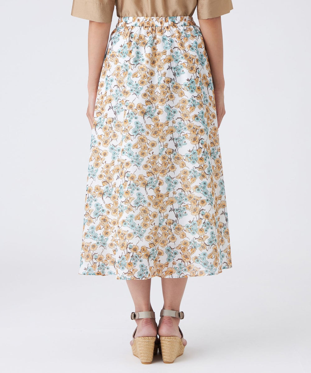 カネコイサオ☆すずらんブーケプリント三角パッチワーク吊りスカート ピンク カネコイサオ☆すずらんブーケプリント三角パッチワーク吊り