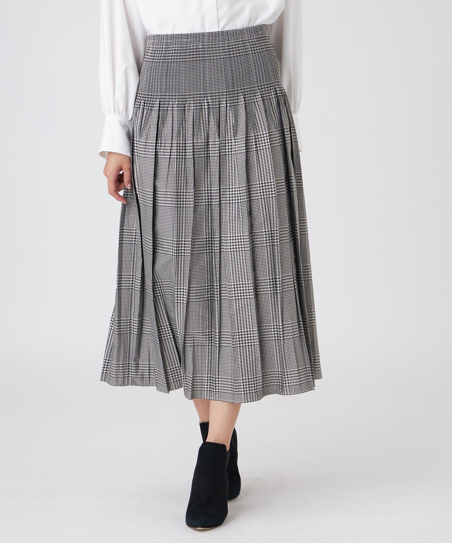 Signature Style】【ウォッシャブル】千鳥/グレンチェックJQスカート
