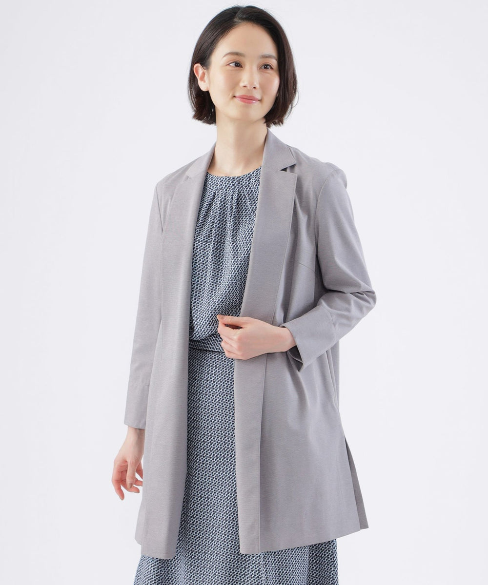 【L】【美シリーズ】【セットアップ対応】【ウォッシャブル】トリアセスビンポンチロングジャケット(ジャケット)|TRANS WORK(トランス ...