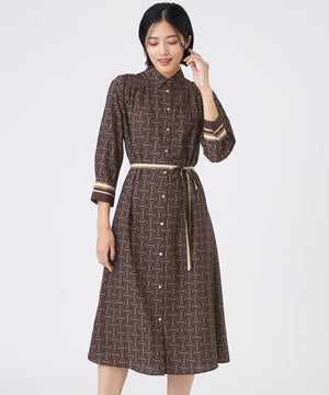 ワンピース　オールフェイス　たまねぎ nofl】ビエラ起毛サークルフラワー前あきワンピース 644211040