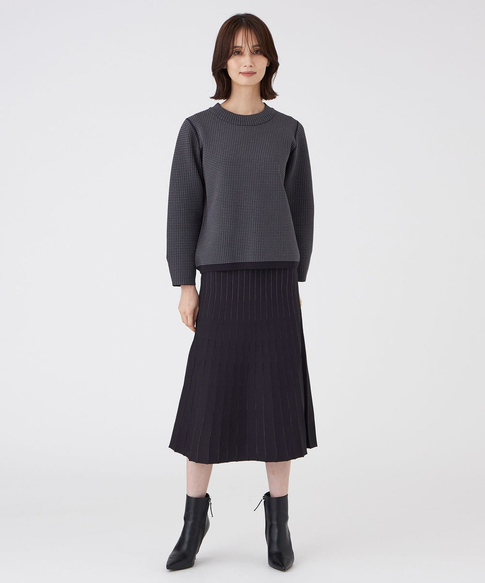 L】【ウォッシャブル】リバーシブルニットプルオーバー(トップス