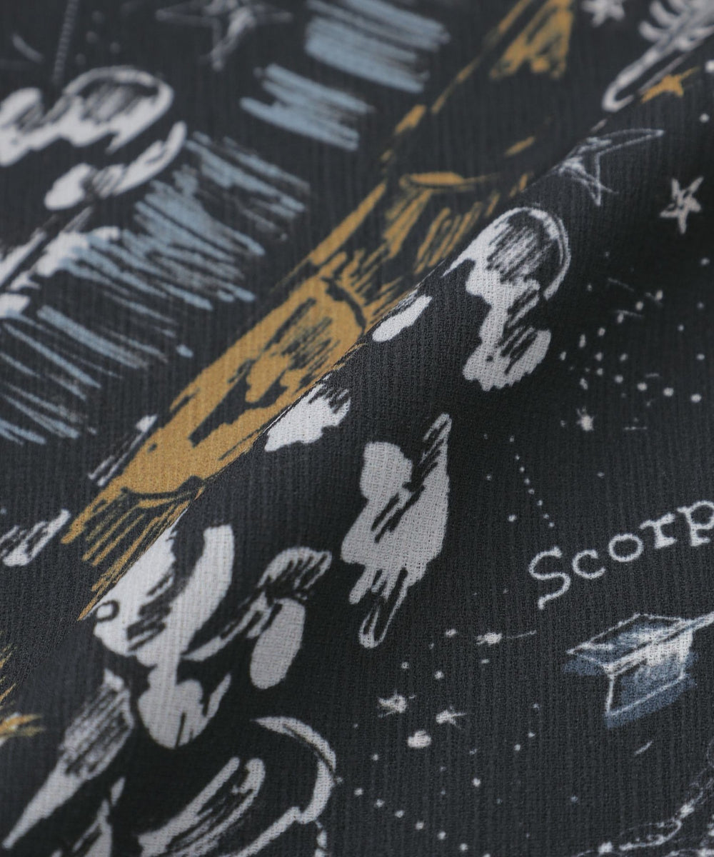 L】【ウォッシャブル】コスモ柄プリントスカート(スカート