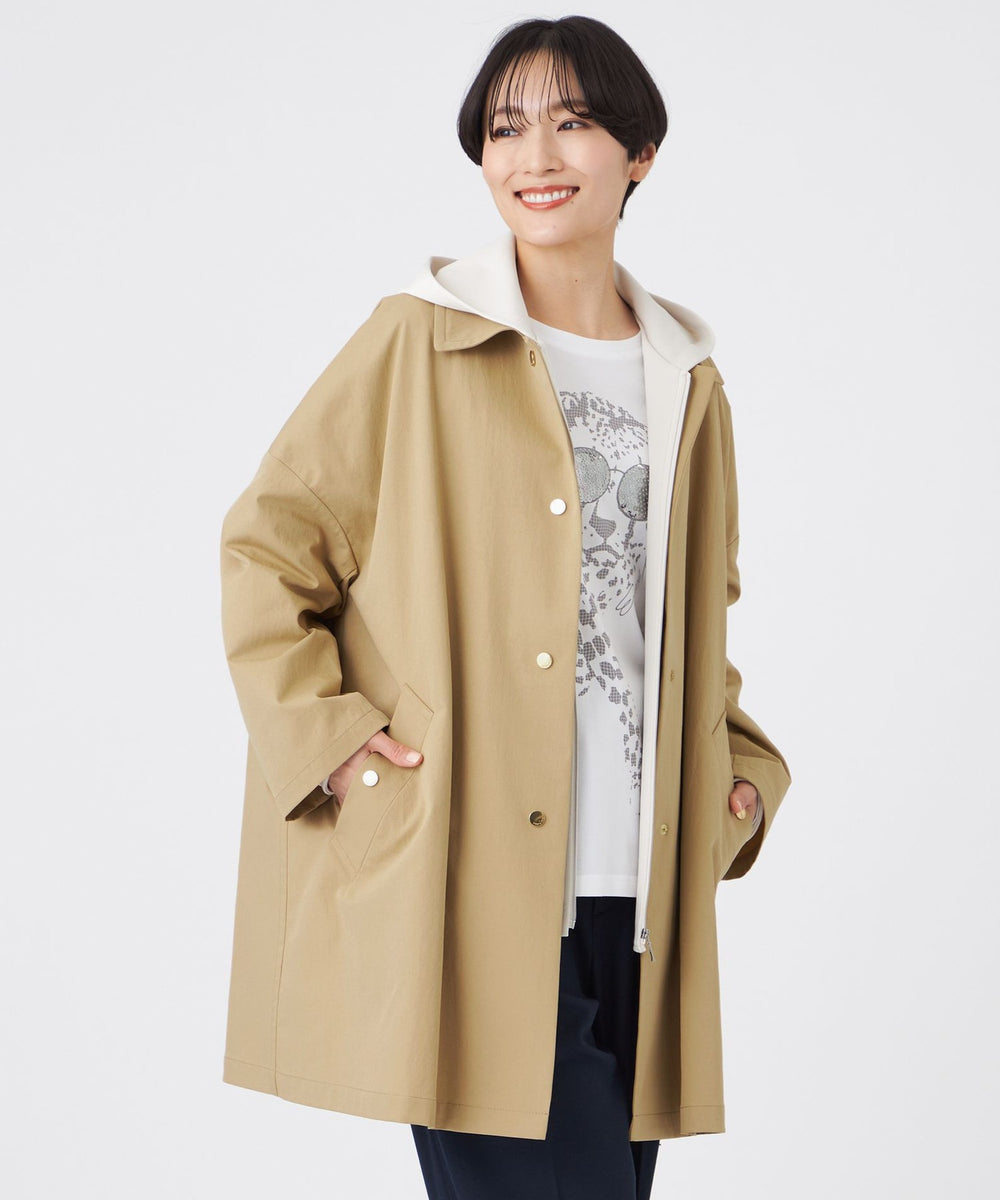 はっ水・ウォッシャブル】テックスブリッドステンカラーコート(コート