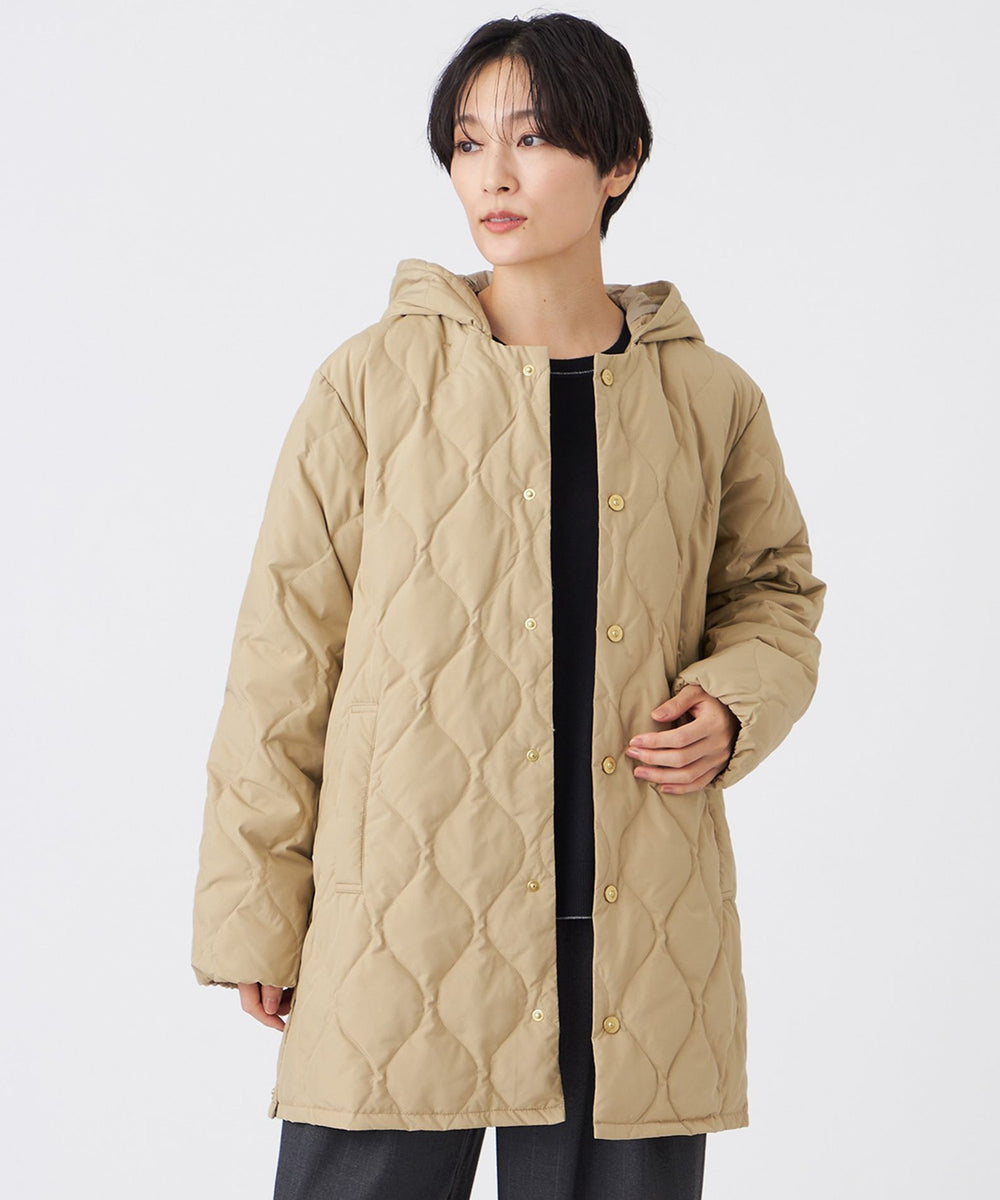 ウォッシャブル】キルティングフーデッドダウンコート(コート)｜EVEX