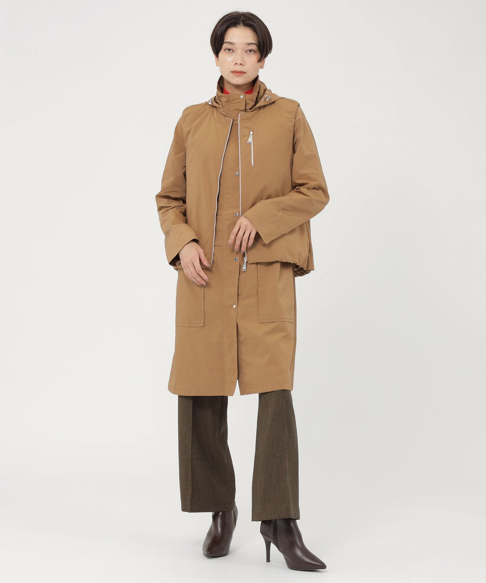 着丈58cmKRIZIA コート　イタリア製　グレー　ウール　暖かい　個性的