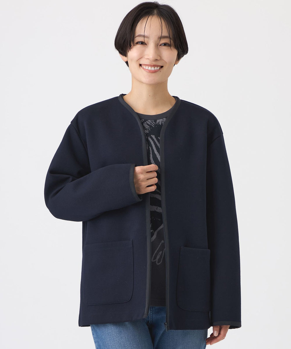 マシンウォッシャブル】ゼブラプリントダンボールニットコーディガン