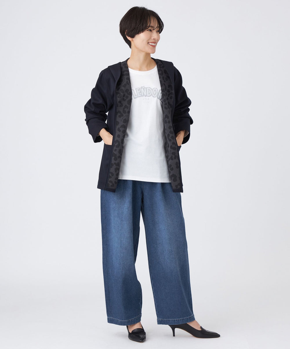 リバーシブル】【ウォッシャブル】レオパードダンボールフーデット