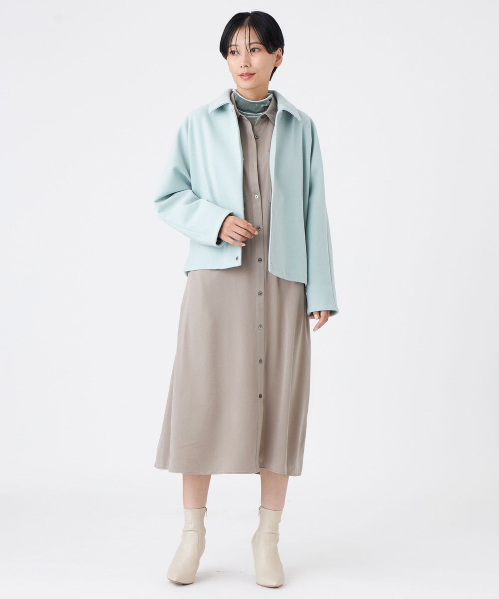 カタログ掲載】【ウォッシャブル】ウールライクジャージ―ブルゾン