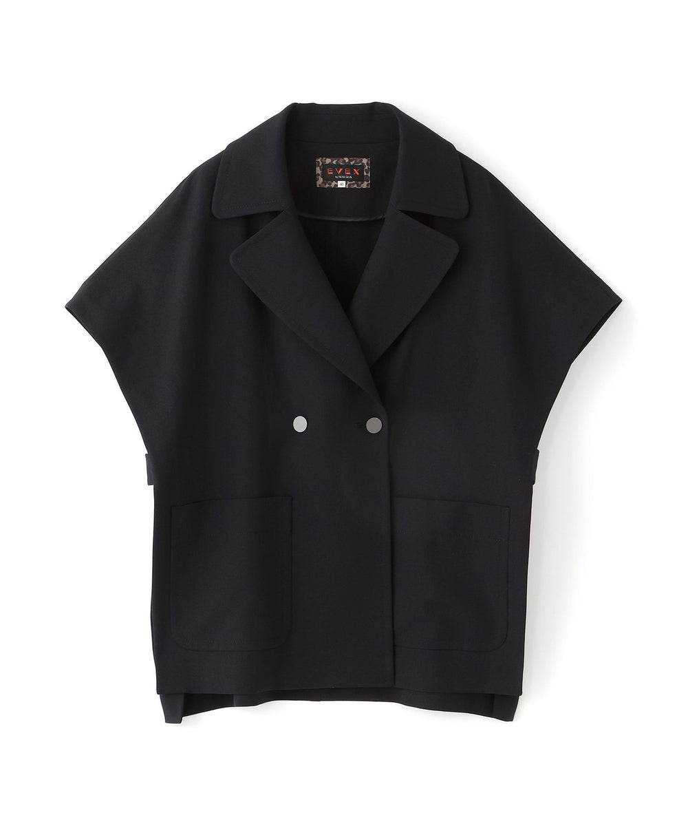 euw イユー　　ショート丈のジレトップス 防しわ】【イージーケア】【マシンウォッシャブル】オータムタンブラー