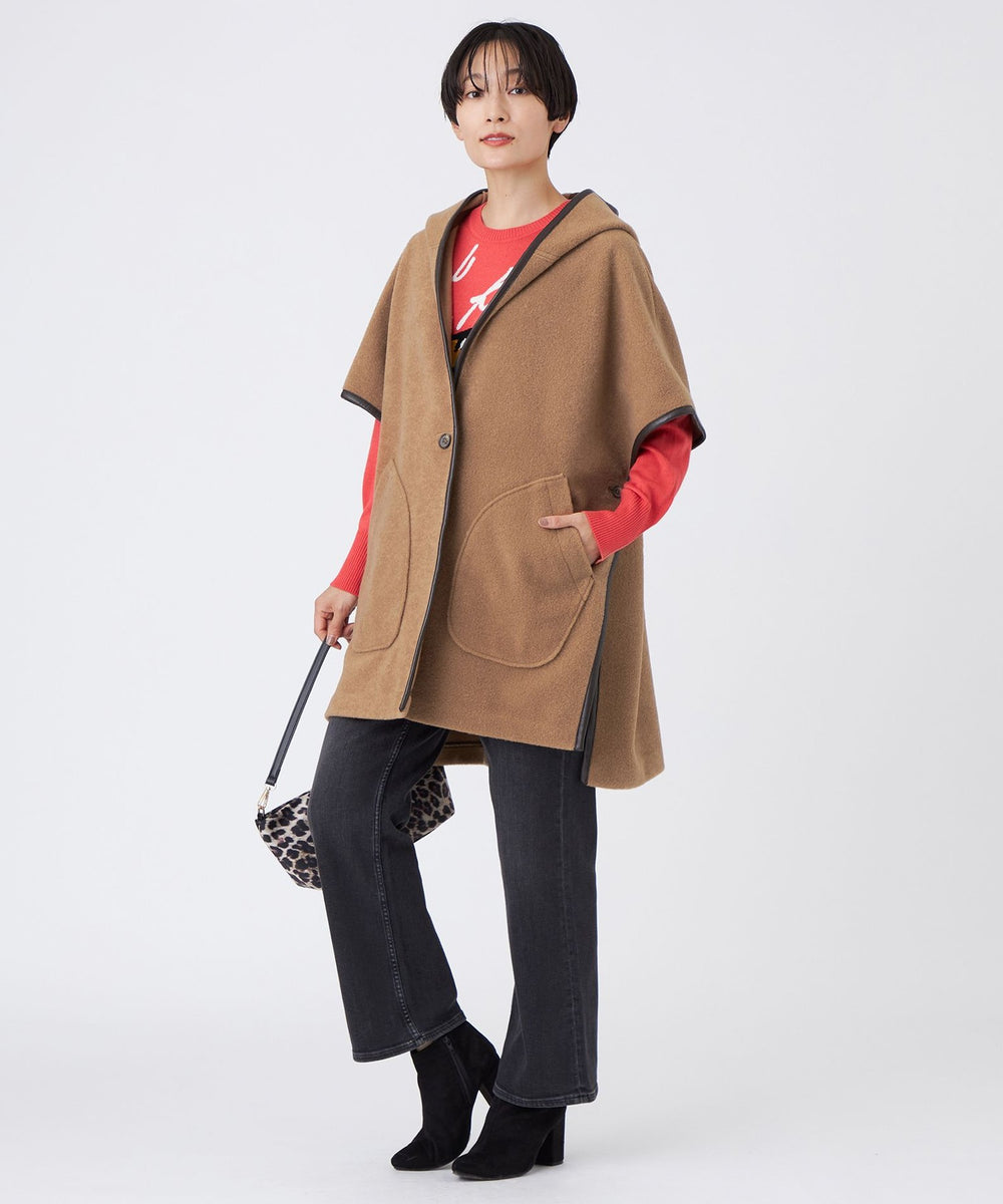 カタログ掲載】ウールライクニードルパンチケープジレ(ベスト)｜EVEX