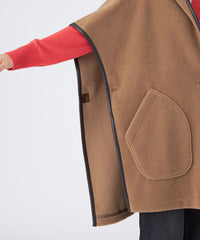 near.nippon❣️ ウールツイルバックスラッシュジレ カタログ掲載】ウールライクニードルパンチケープジレ(ベスト)｜EVEX