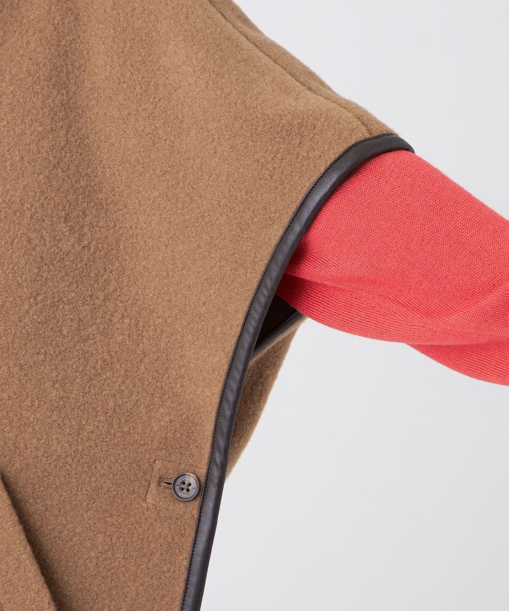 カタログ掲載】ウールライクニードルパンチケープジレ(ベスト)｜EVEX