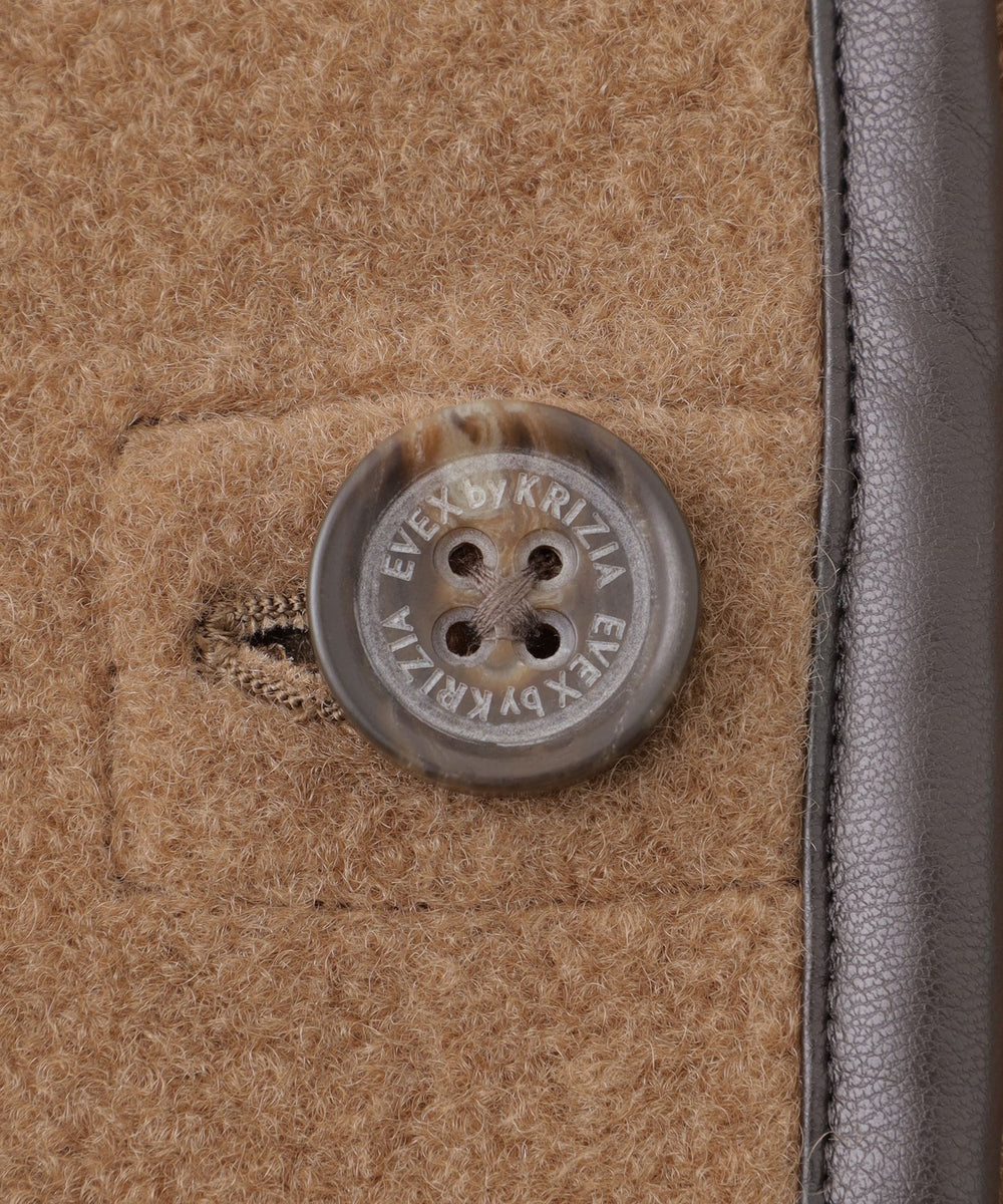 カタログ掲載】ウールライクニードルパンチケープジレ(ベスト)｜EVEX