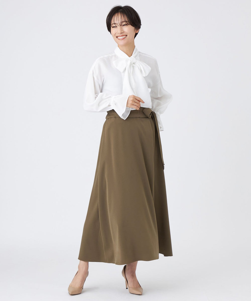 マシンウォッシャブル】スパンローンボウタイブラウス(トップス)｜EVEX