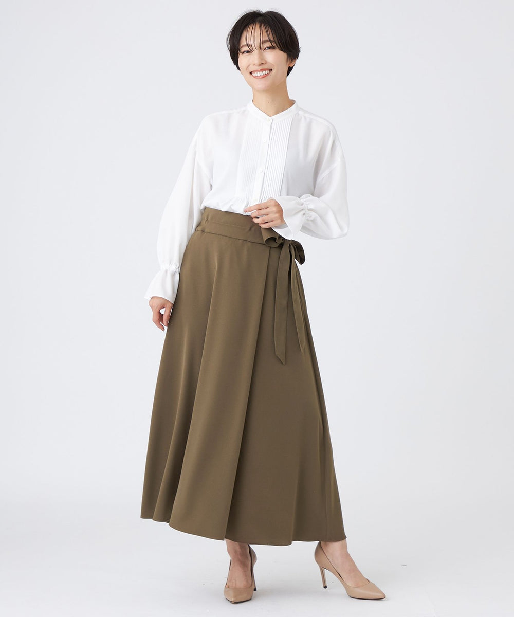 マシンウォッシャブル】スパンローンボウタイブラウス(トップス