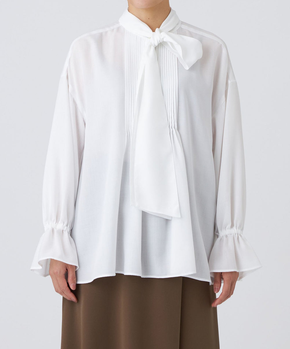 極美品✨セオリー　2023　ボウタイブラウス　アイボリー　S　ウォッシャブル 2151-K1L0250701.jpg?v=1740643823